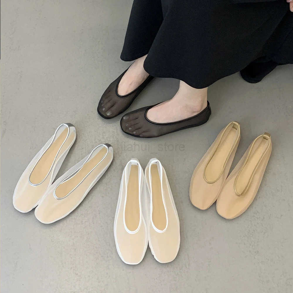 Cotton Linen Ballet Flats Shoes for Women Slip on Ballerina Shoes Round Toe Comfortable Casual Work Dress Flats Shoes Footwear M250806