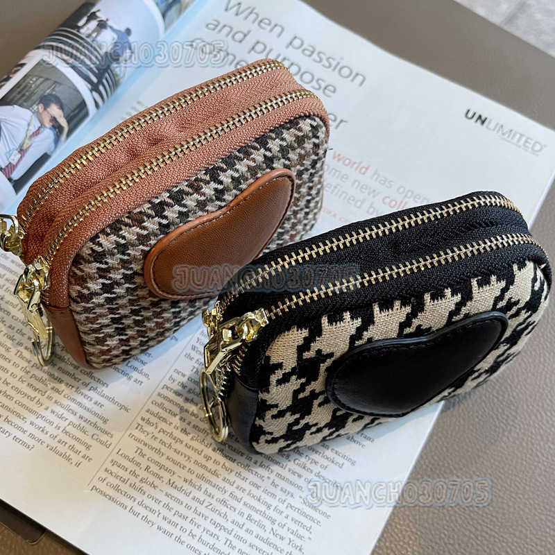 Canvas Compact Wallet Coin Purse for Women Mini Coin Bag Small Zipper 2025 New Exquisite High-end H250806