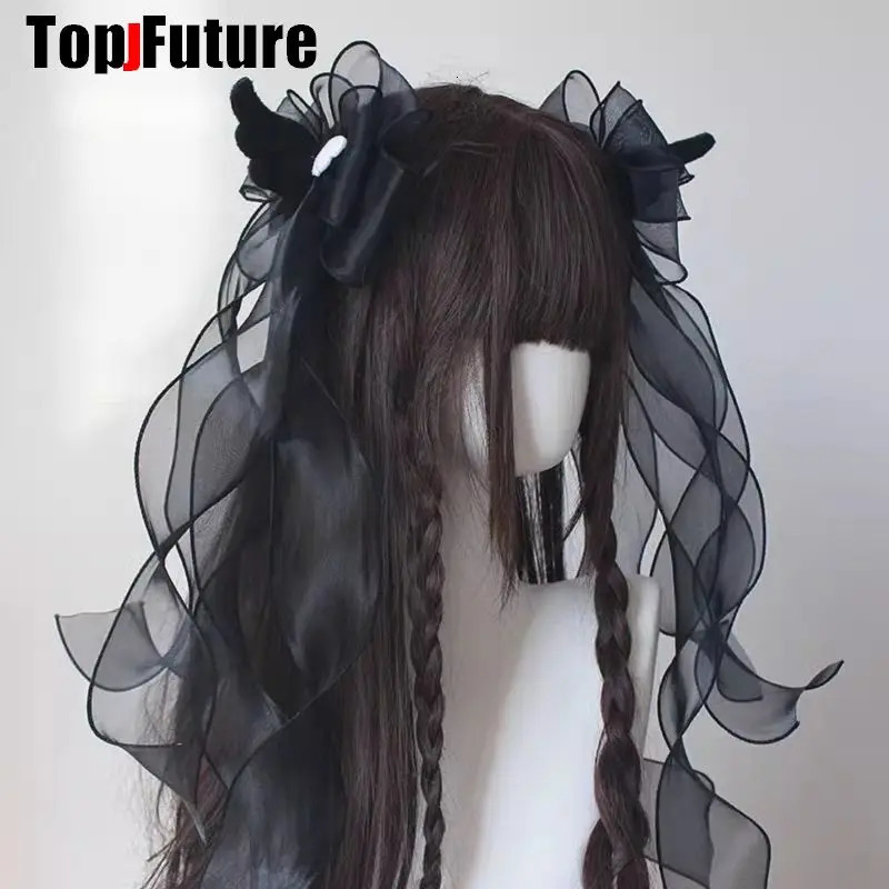 Angel wing Big Bow Hair Clip Y2K girl Harajuku Gothic Original Subculture Accessories Hair clips pins Hairpin Barrettes 250730