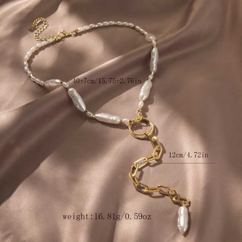 Vintage Bohemian Imitation Pearl Pendant Necklace for Women Personality Simple Valentines Day Party Jewelry 2025 New Year Gifts Y250805