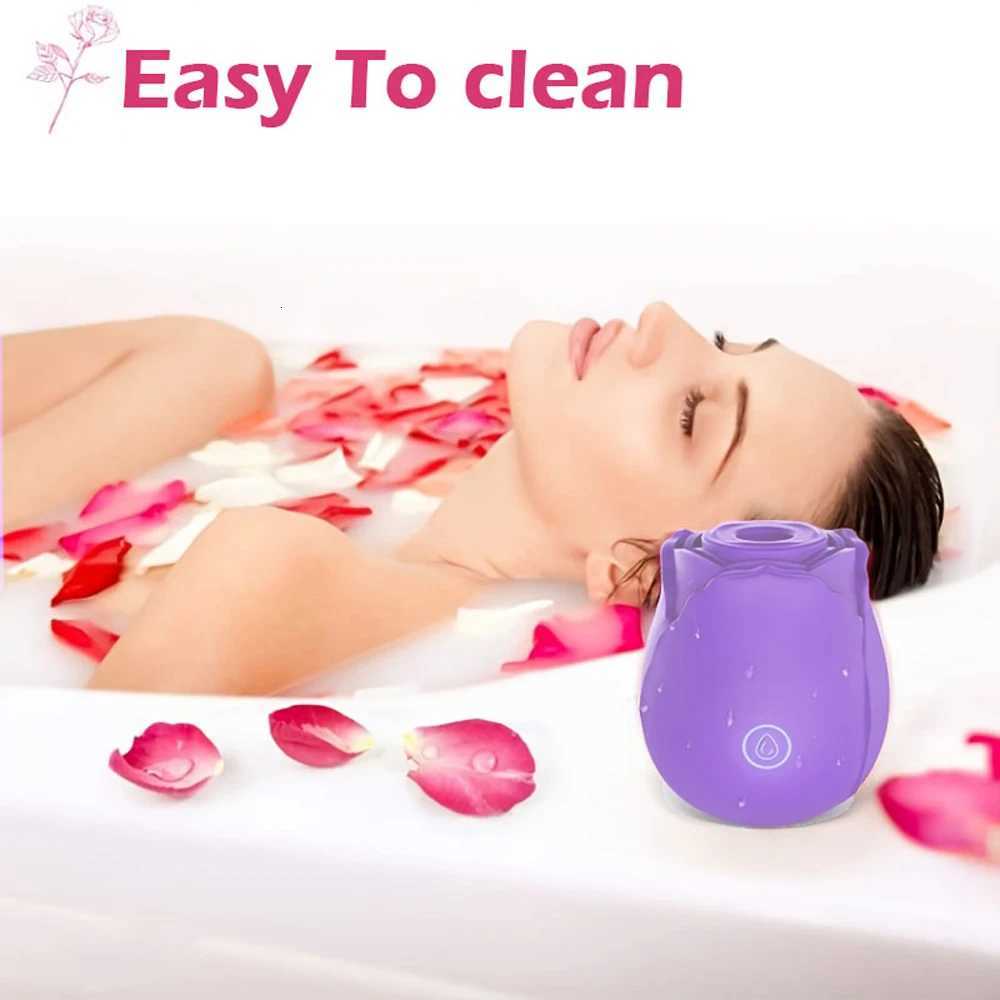 Rose Sex Toy with Tongue Vibrator for Women 7 Modes G Spot Nipple Stimulation Vibrating Clitoral Powerful Vacuum Vibrator XJ250806