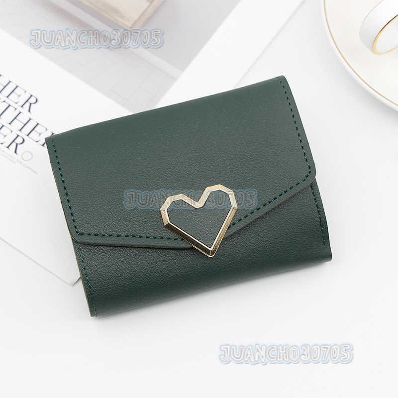Personalized Fashion Womens Short Wallet Heart-shaped Versatile Womens Short Bag Change Bag Card Case H250806
