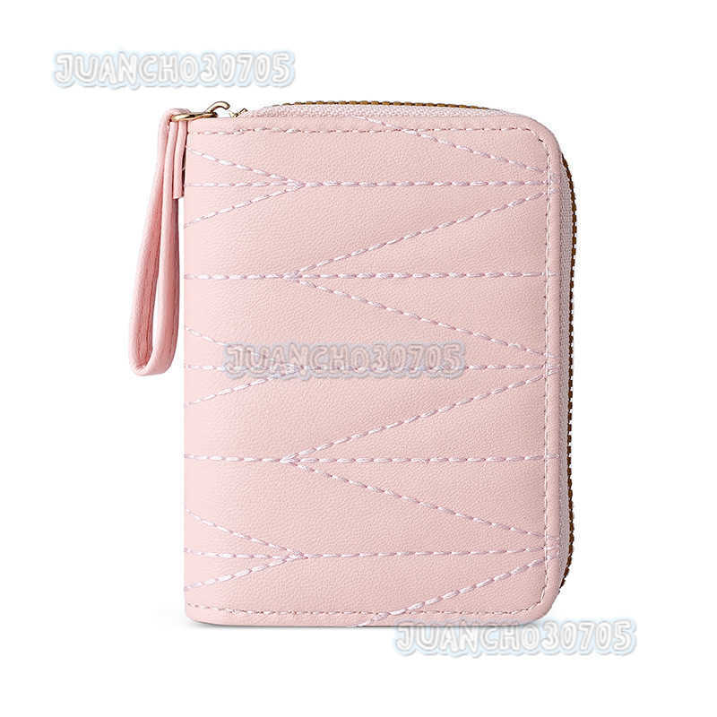 Embroidery Candy Color Small Style Womens Accordion Card Holder Student Coin Purse Credit Card Organizer H250806