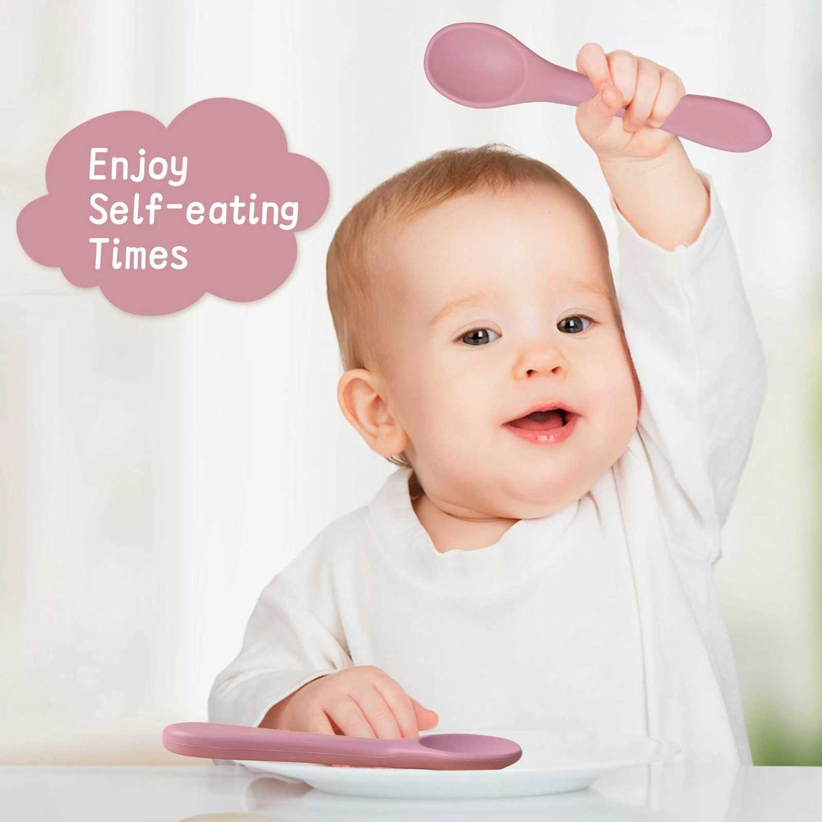 3pcs Baby Silicone Dining Plate With Suction Safe Cartoon Children Dishes Feeding Toddler Training Tableware Kids Spoon Fork X250806