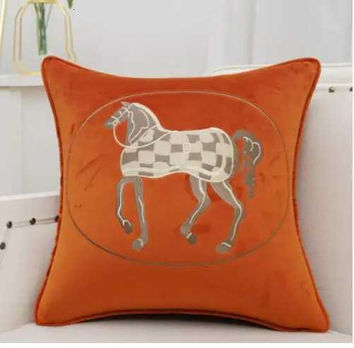 light orange veet horse cushion zebra skin pattern case lumbar cover