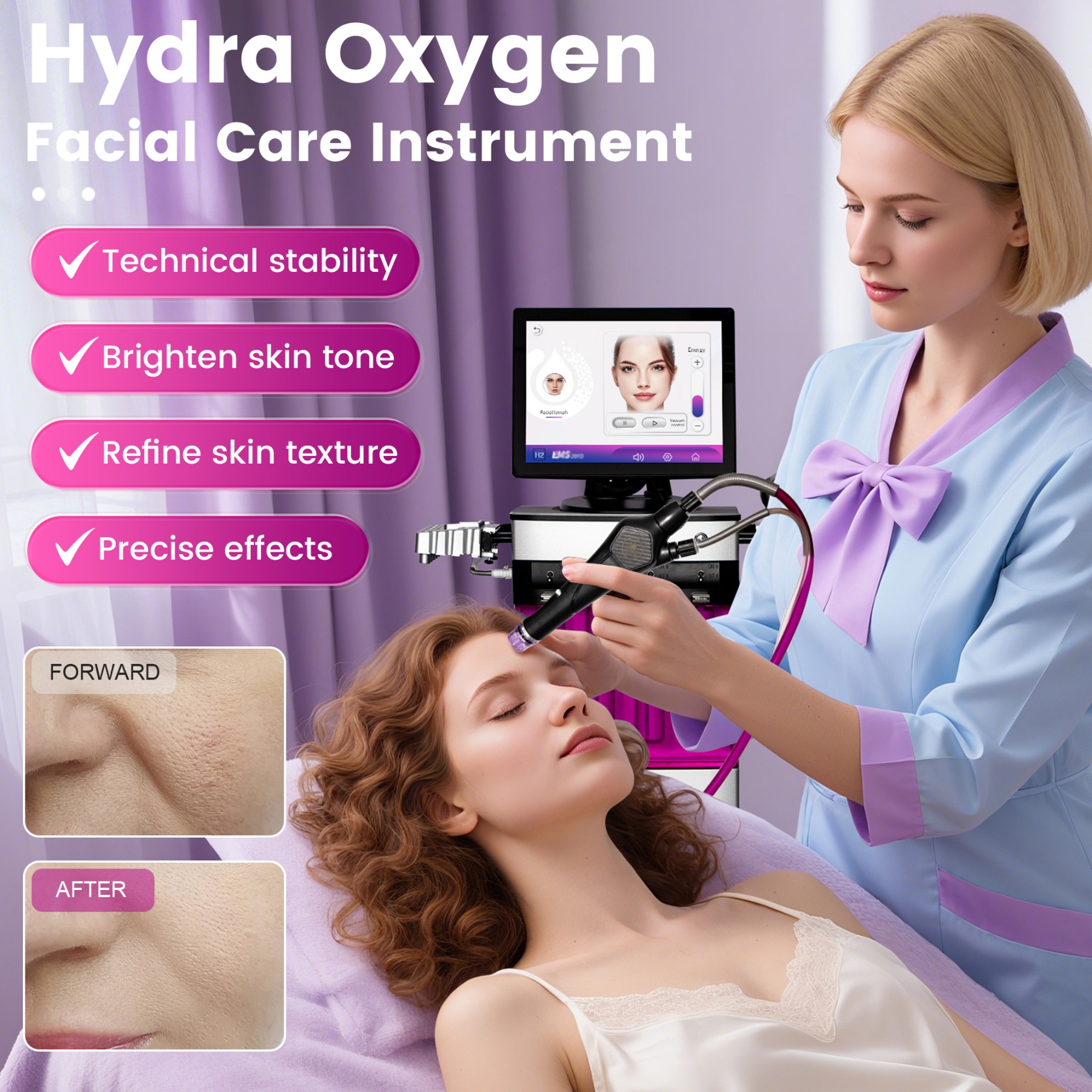CE Certified Aqua Facial Skin Scrubber Aqua Skin Peel Facial Jet Microdermabrasion Oxygen Machine