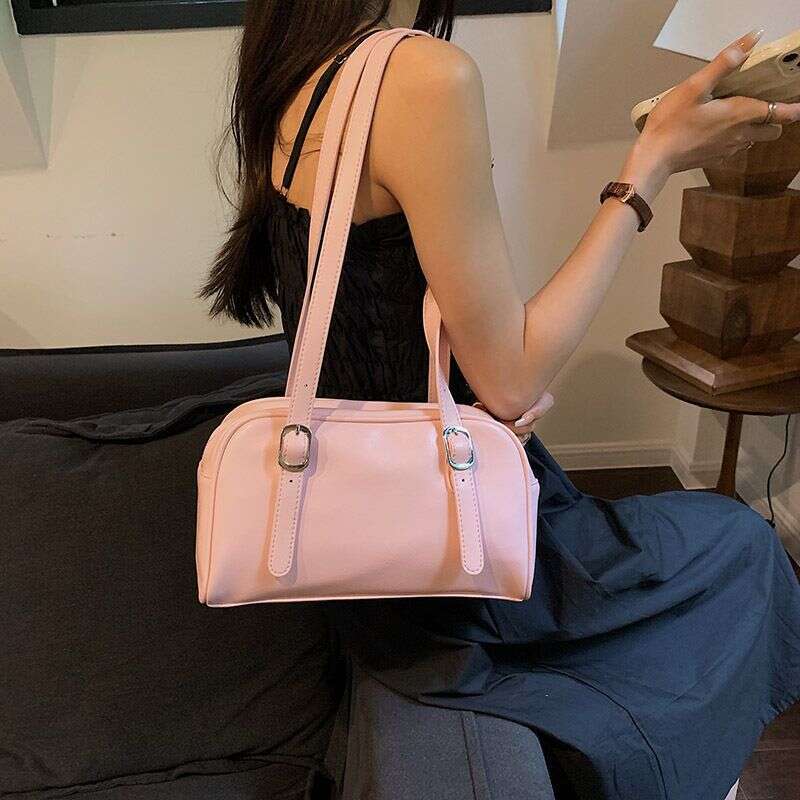 This Year's Popular Bag New Trendy Fashion Solid Color High-end Shoulder female large-capacity commuter tote bag