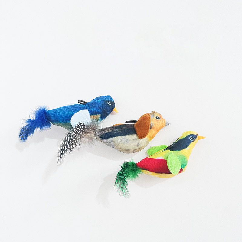 Manufacturer supplies pet cat toys, cat teasing sticks, magic colored stripes, calling birds, hand-held poles, wholesale for cats