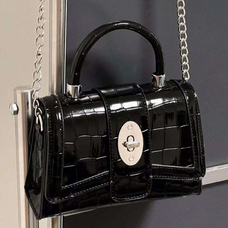 Designer Leather Square Crossbody Handbag with Handle - Casual Accessory