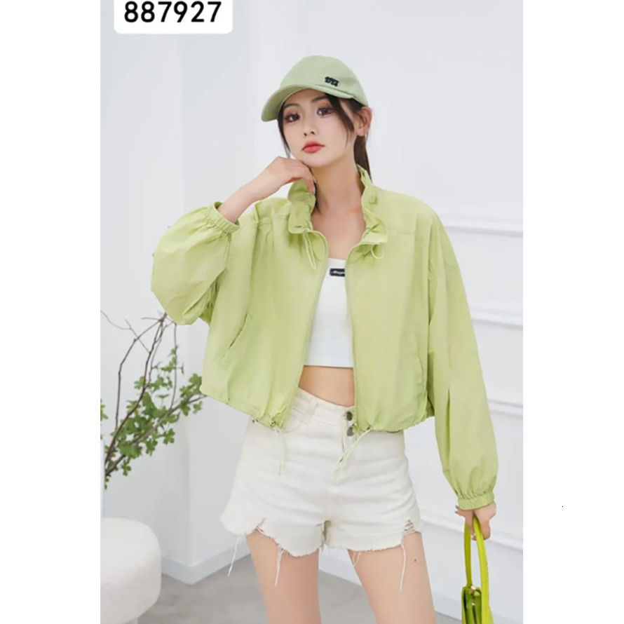 manners Short lightweight sun protection jacket, stand-up collar with adjustable drawstring hem, summer fashion must-have 887927 comfort