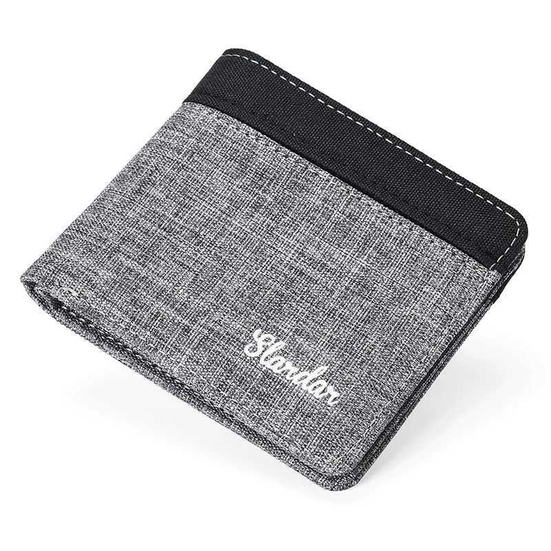 Mens Short Canvas Wallet Student Ultra-Thin Niche Wallet Simple and Can Hold Drivers License Mens WalletXJ250806