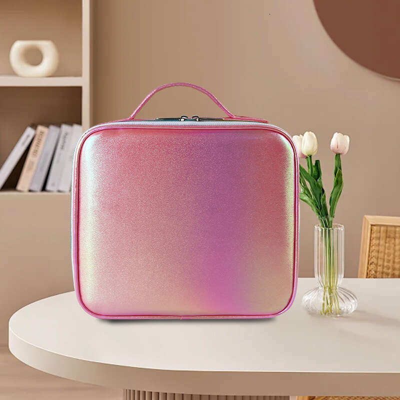 New Ins Style Fresh PU Waterproof Travel Toiletry Multifunctional Storage Nail Art Eyelash Makeup Bag