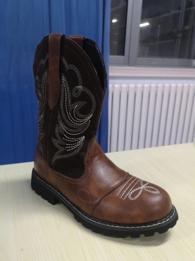 Embroidered Cowboy Boots For Men Women Pu Leather Lightweight Comfortable Western Zapatos De Hombre Size 3542 250801