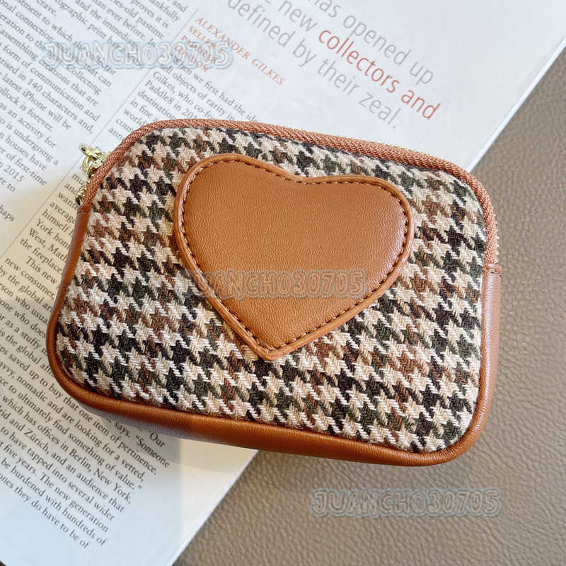 Canvas Compact Wallet Coin Purse for Women Mini Coin Bag Small Zipper 2025 New Exquisite High-end H250806