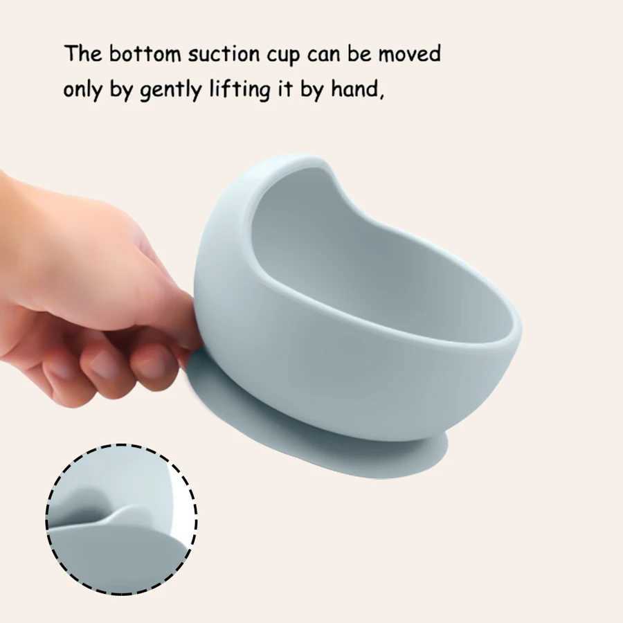 4PCS Color Kids Silicone Baby Feeding Set With Spoon Bib Suction Bowl BPA Free Toddler Training Spoon Fork Tableware Baby Supplies X250806