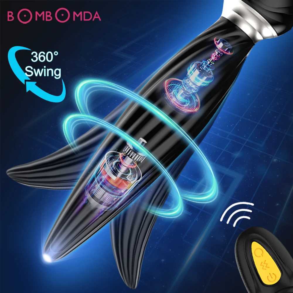 Remote Control Anal Vibrator Clitoris Vagina Stimulator Male Prostate Massager 360 Rotating Anal Plug Sex Toys For Women Men 18 XJ250806