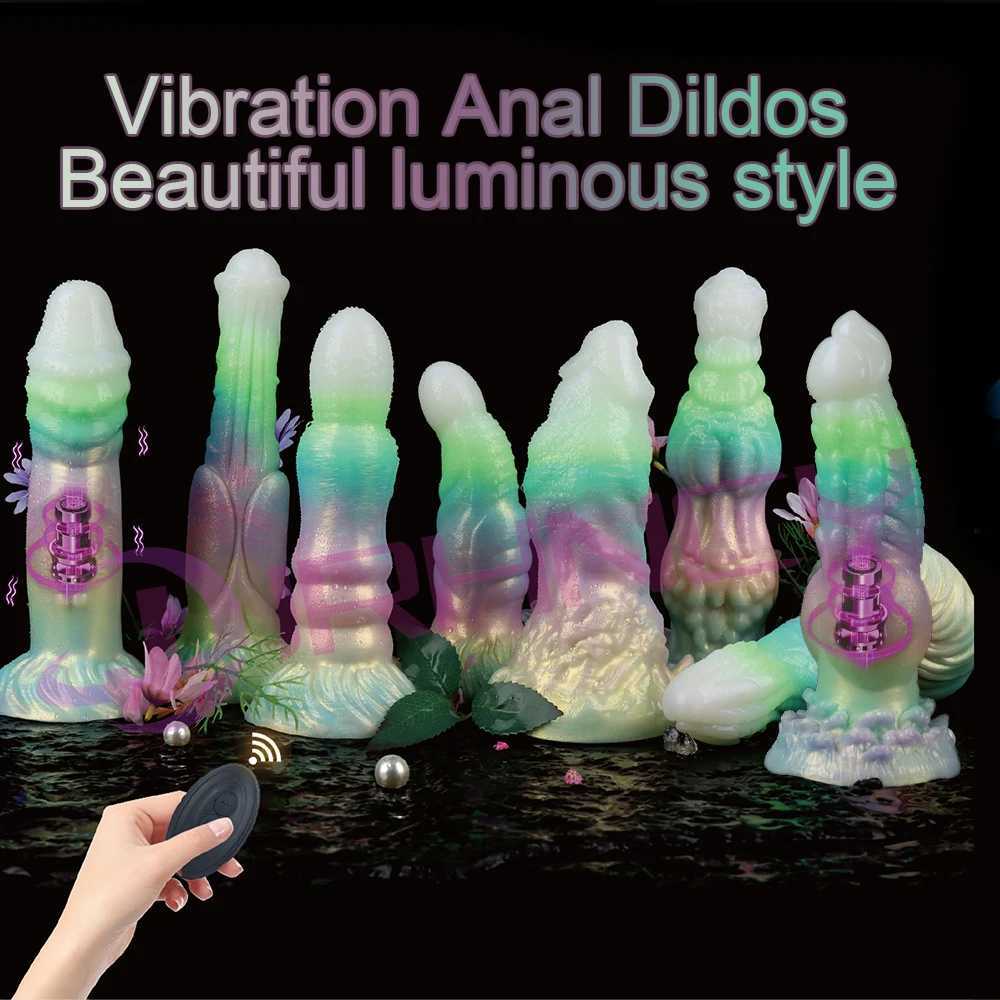 Vibrator for Women Dildos Luminous Silicone Anal Plug Huge 10 Frequency Vibrators Sex Toys Prostate Massage G-spot MasturbationXJ250806