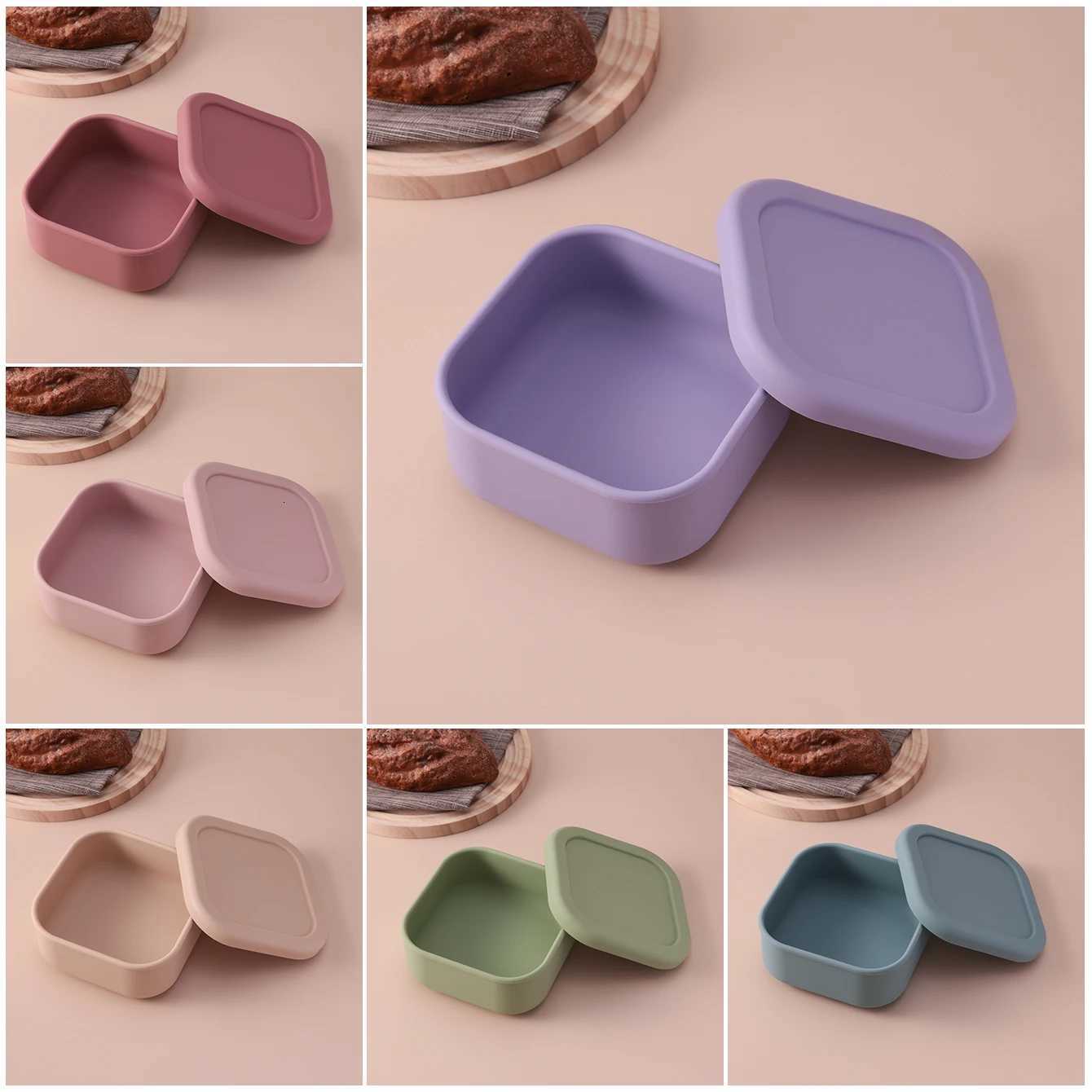 1PCS Color Kids Silicone Lunch Box Microwave Safe BPA Free Food Storage Keeping Fresh Snack Bento For Outdoor Picnic Tableware X250806