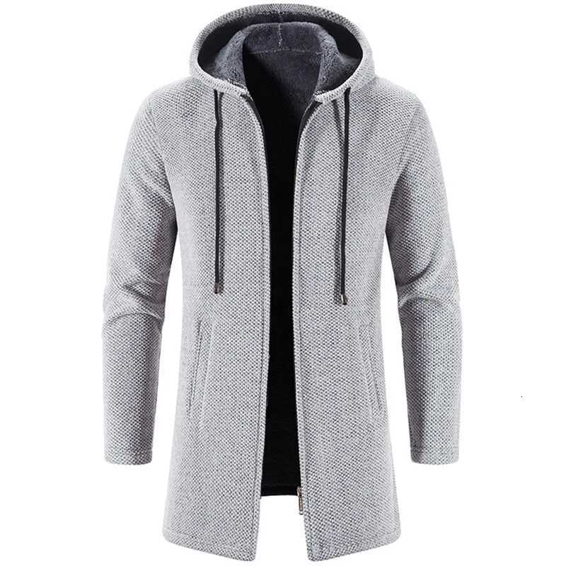 2025 New Autumn Mens Long Sleeve Sweatshirts for Men with Zipper Hooded Oversized Winter Top Jacket Coat Warm Streetwear W250806