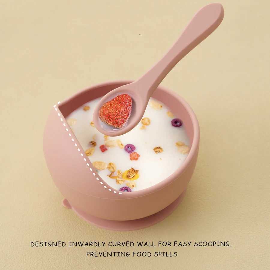 7PCS Color Kids Baby Feeding Plate Sets Suction Bowl Silicone Plate BPA Free Dinner Dishes Cups Spoon Bib Children Tableware X250806