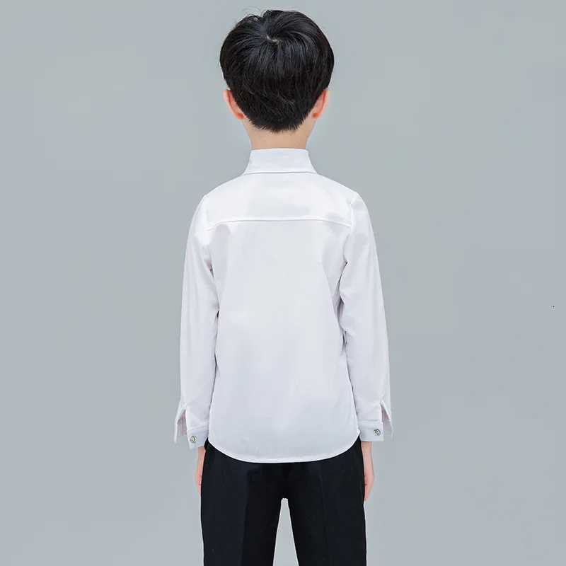 T Shirt for Boys School Kids White Performance Blouse Clothing Kids Teenage Boys Girls Turn Down Collar Birthday Formal Prom Shirt X250806