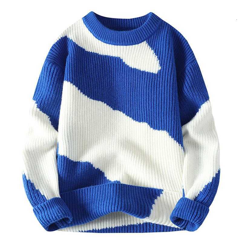 Mens New Autumn Winter Casual Warm Neck Sweater Knit Pullover Tops Mens Casual Streetwear Warm Knitting Pullovers W250806