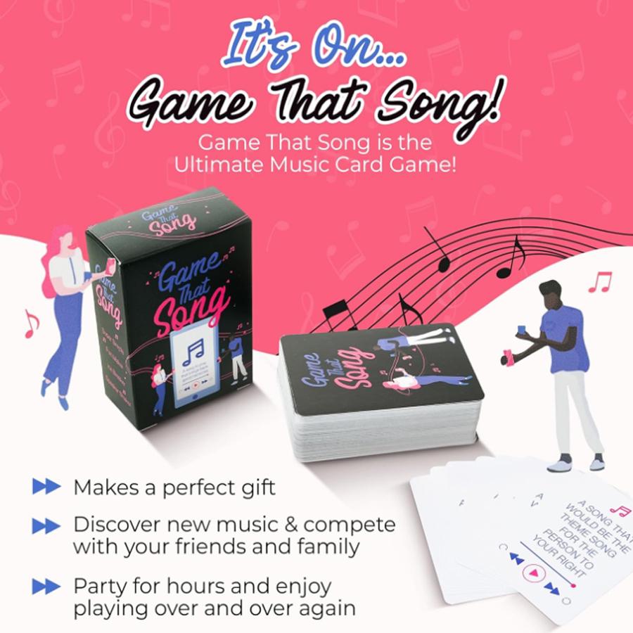 Game That Song - Fun Music Card Game for Adults and Teens - Compete to Play The Best Song- Makes A Great Gift for Music Lovers, Game Night, Karaoke or