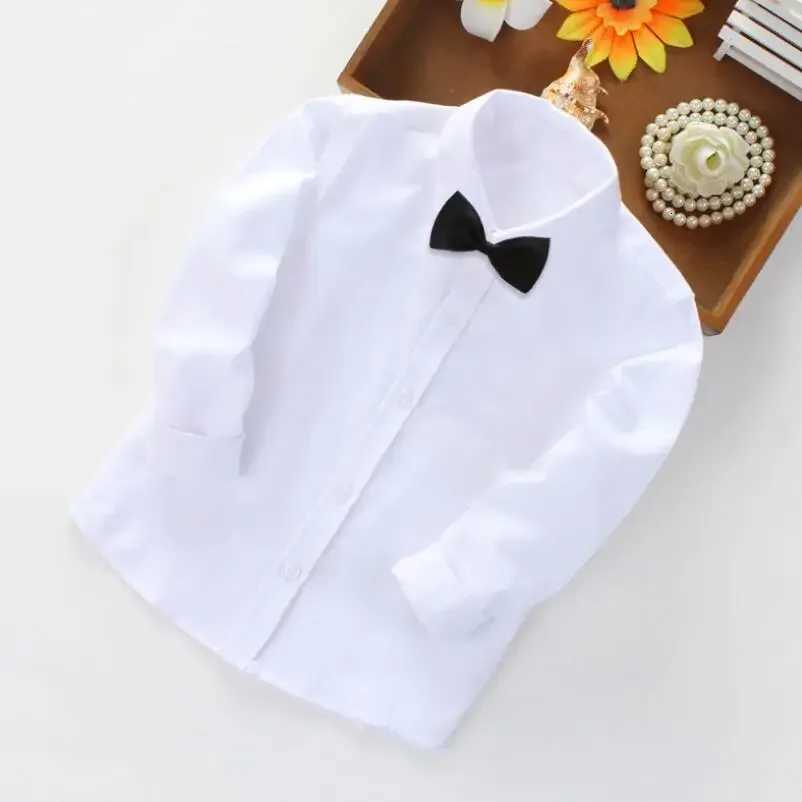 Toddler Teen Clothes School Uniform Boys Bow Tie Shirts Long Sleeve Shirt For Kids Boys Childrens Costume 4 6 8 10 12 14 Years X250806