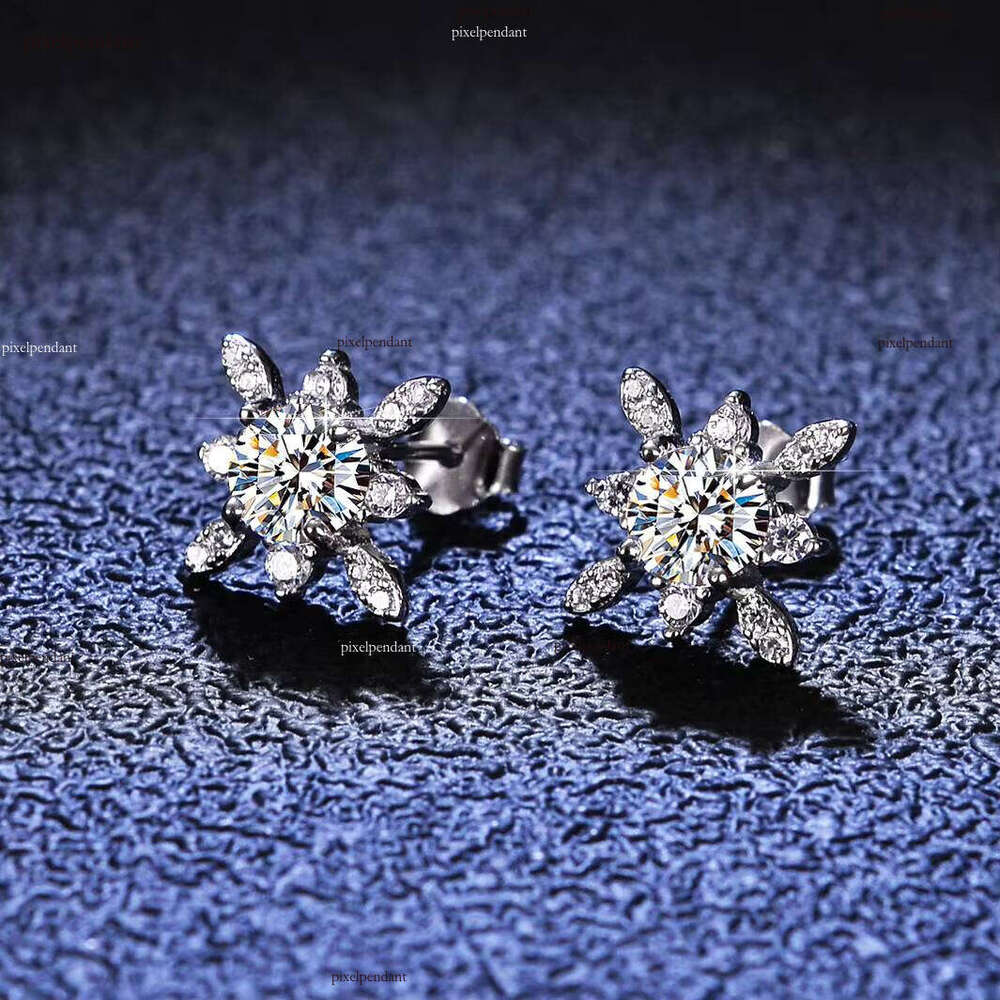 Sier Earrings with 1Ct Lab-Grown Diaspore Elegant Jewelry