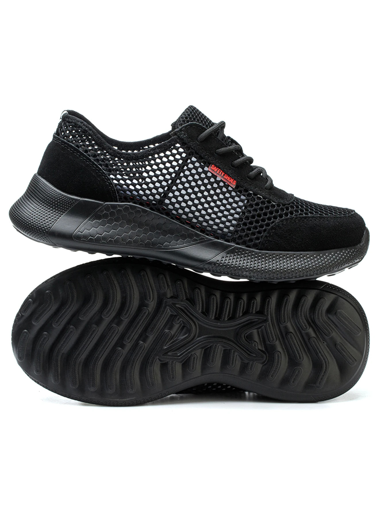 Breathable Men Work Shoes Summer Safety Shoes Lightweight Protective Sneakers Safety Steel Toe Shoes Men Puncture-Proof boots 250731