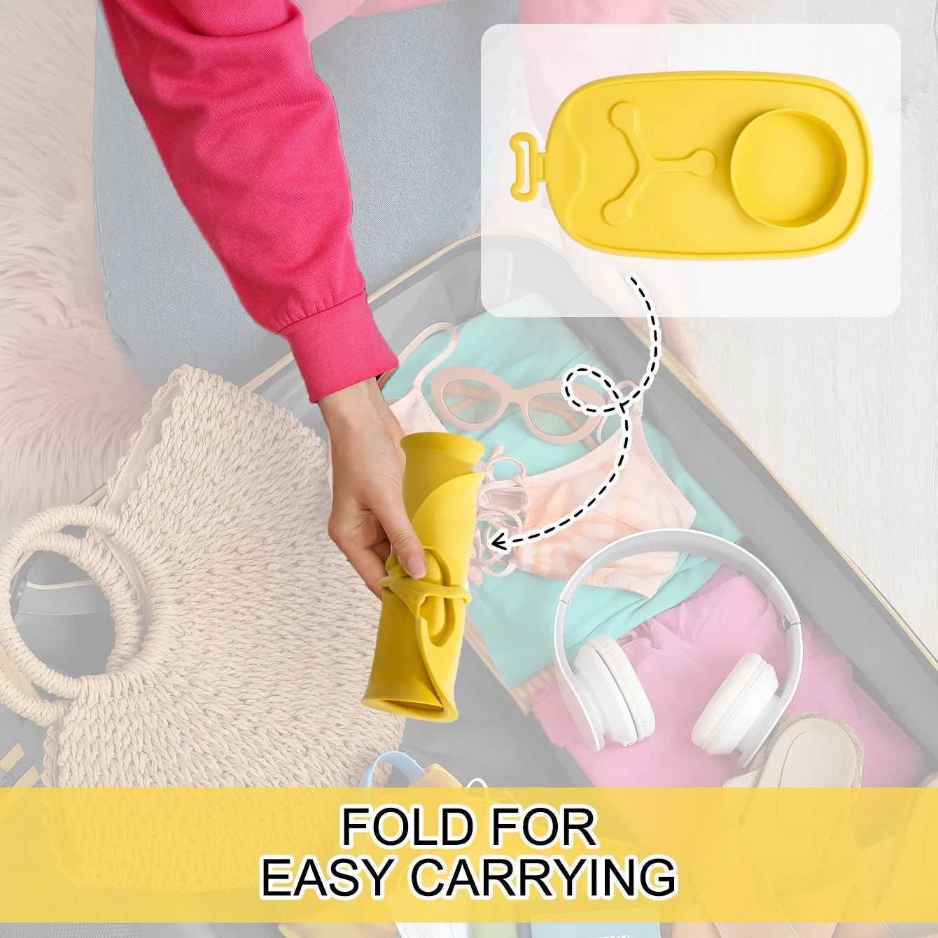 1PCS New Design Baby Silicone Bowl Anti-Slip Feeding Dishes Plate Tableware For Training Storage Portable Baby Shower Gift X250806