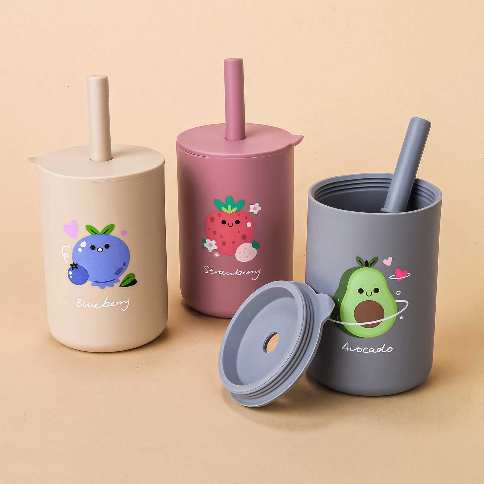 1pc 150ml Portable Childrens Straw Cup 5oz Kids Beginner Drinking Cup With Silicone Straw Practical Feeding Cup For Baby X2508061