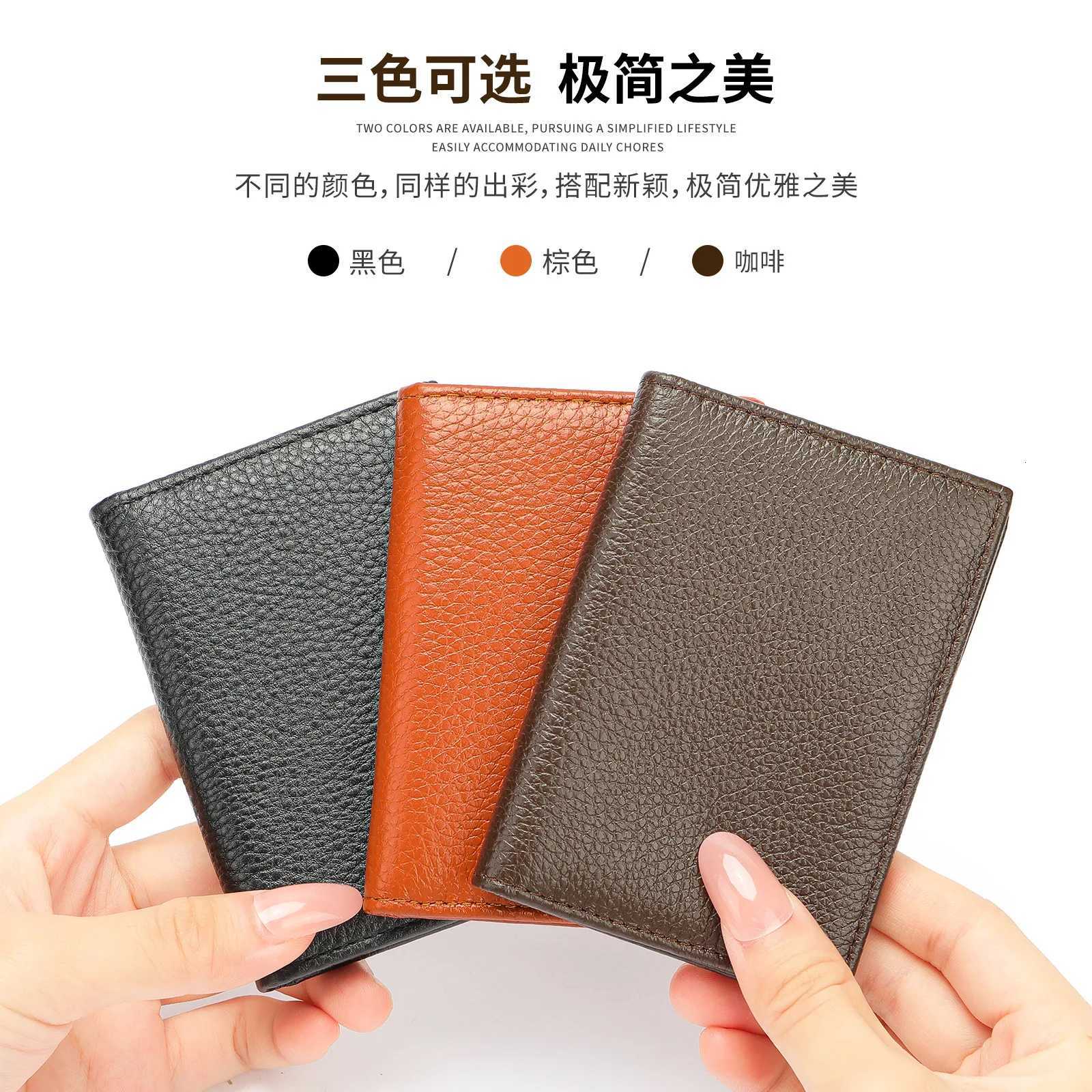 2025 High Quality Designer Men Leather ID Holders Mini Wallets Women XJ250806