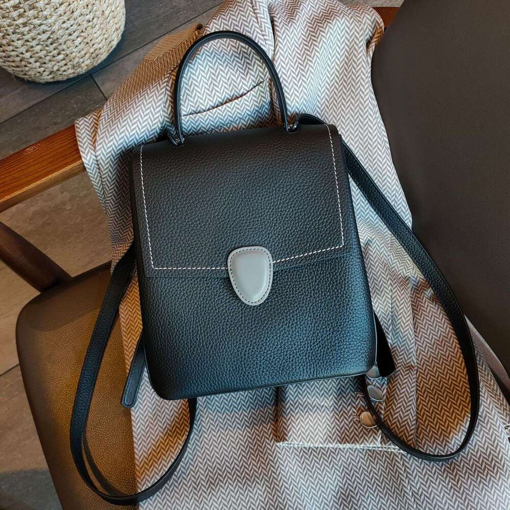 for Women New Trendy Brand First Layer Cowhide Women's Bag Korean Fashion Versatile Commuter British Style Backpack designer bag B5