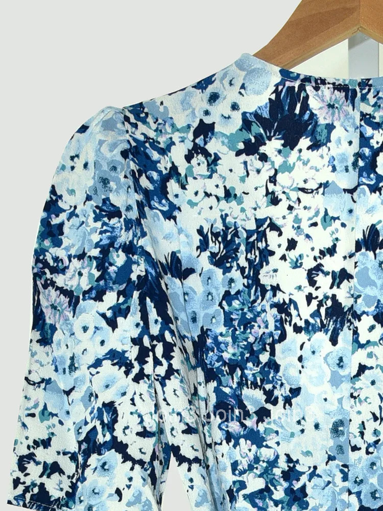 Women Lace-up Wrapped Long Dress Side Button V-neck Lady French Elegant Short Sleeve Robe Clearance Price