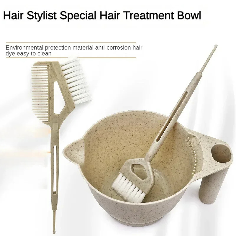 Premium Salon Kit 3PCS Hair Coloring Brush and Bowl Set DIY Hair Dyeing Bleach Barbershop Hair Color Applicator Tools 250805