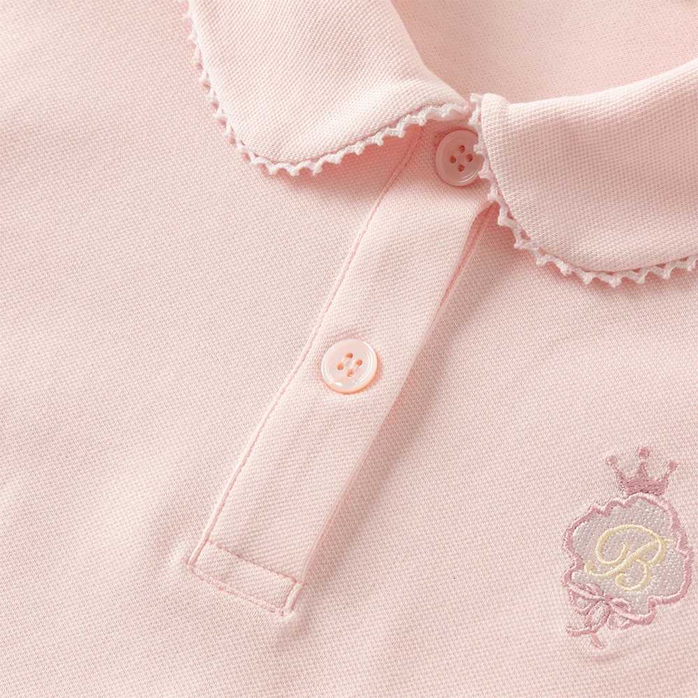 Dave Bella Childrens Pink T-shirt Autumn Gentle Casual Sweet Cute Girls Long Sleeve Cotton Base Shirt Party DK 3253680 X250806