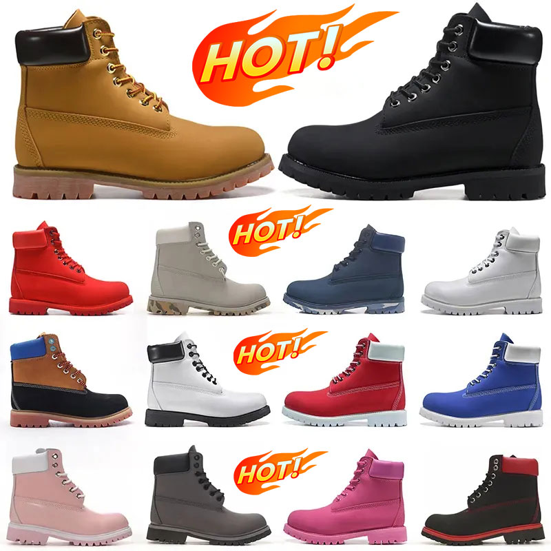 Designer tims boots for men women martin boot cowboy booties Brown Hiking waterproof mens Winter Shoes bottom Platform Ankle Boot Outdoor Casual Shoes