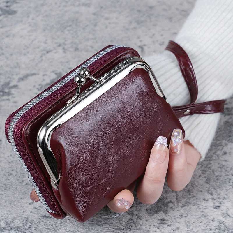 New wallet for women fashion wrist strap short coin purse large capacity coin clip bag multi-card card bag walletXJ250806