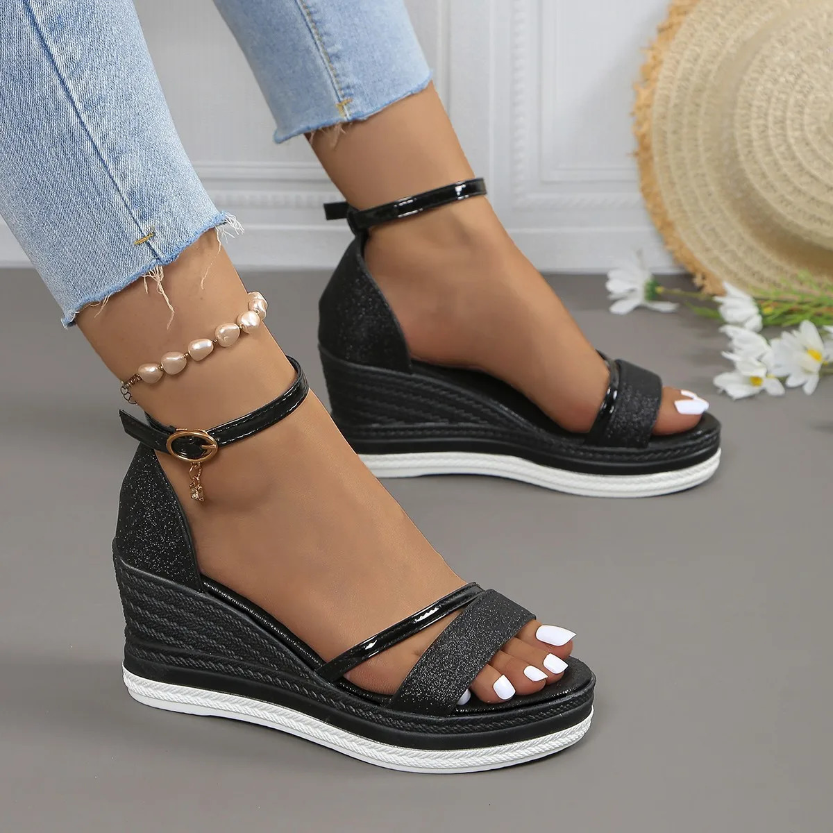 Women Sandals Casual Platform High Heels Shoes for Women Wedges Fashion Sandals Summer Comfort Sexy Sandals Women 250731