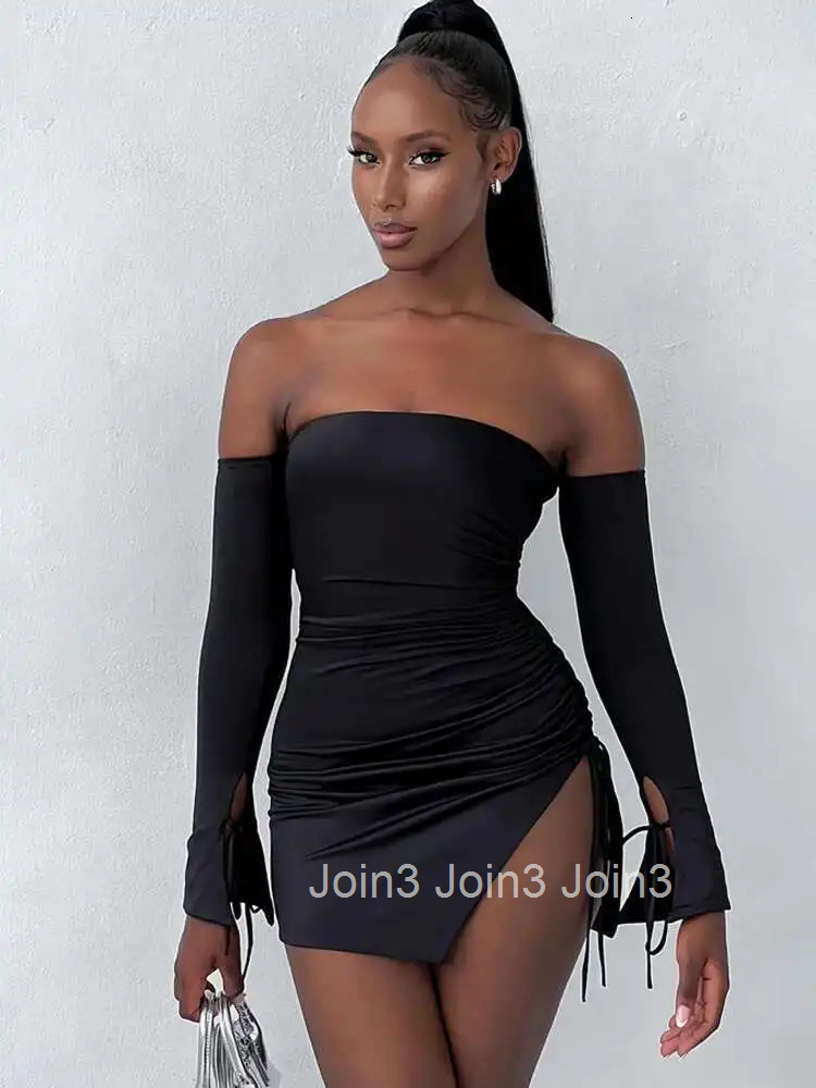 Avrilyaan White Strapless Backless Sexy Dress Women Drawstring Bodycon Summer Dress Vestidos Elegant Night Club Party Dresses