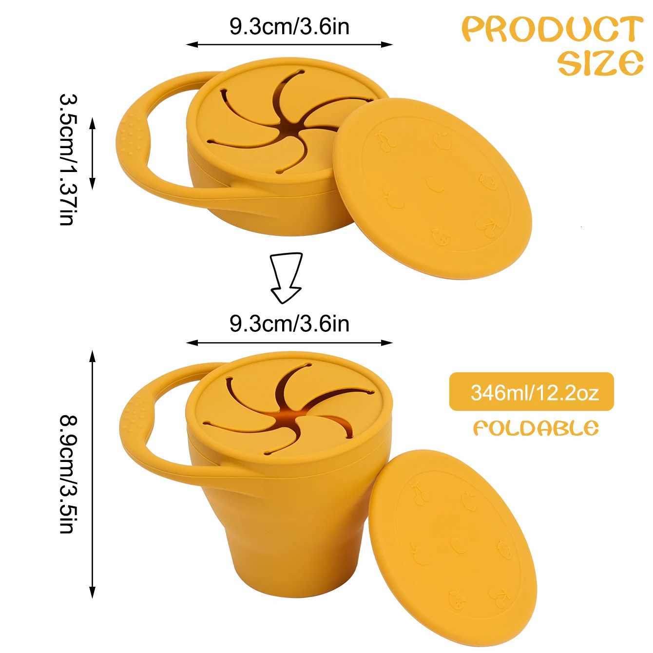 1PCS Baby Silicone Tableware Collapsible Snack Cup Baby Shower Gift Portable Baby Snack Box Feeding Training Baby Food Storage X250806