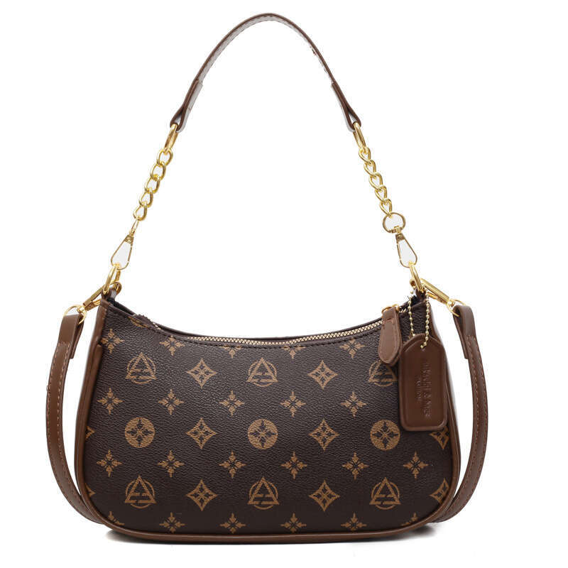 Trendy New Korean Fashion Printed Chain Small Square Versatile Commuter Shoulder Crossbody Bag for Women