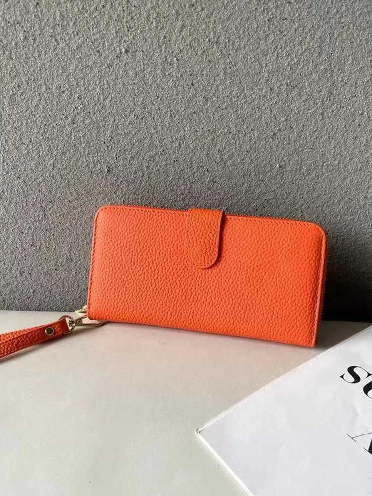 Women Long Cowhide Genuine Leather Wallet Card Holder Office Ladies Casual Clutch Bags Zipper Classic Purse Wallets Solid Color XJ250806