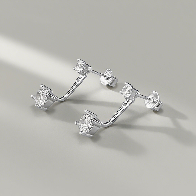 Hui Zhi Wing Jewelry New S Sier Light Back Hanging Earrings High-end Ear Accessories