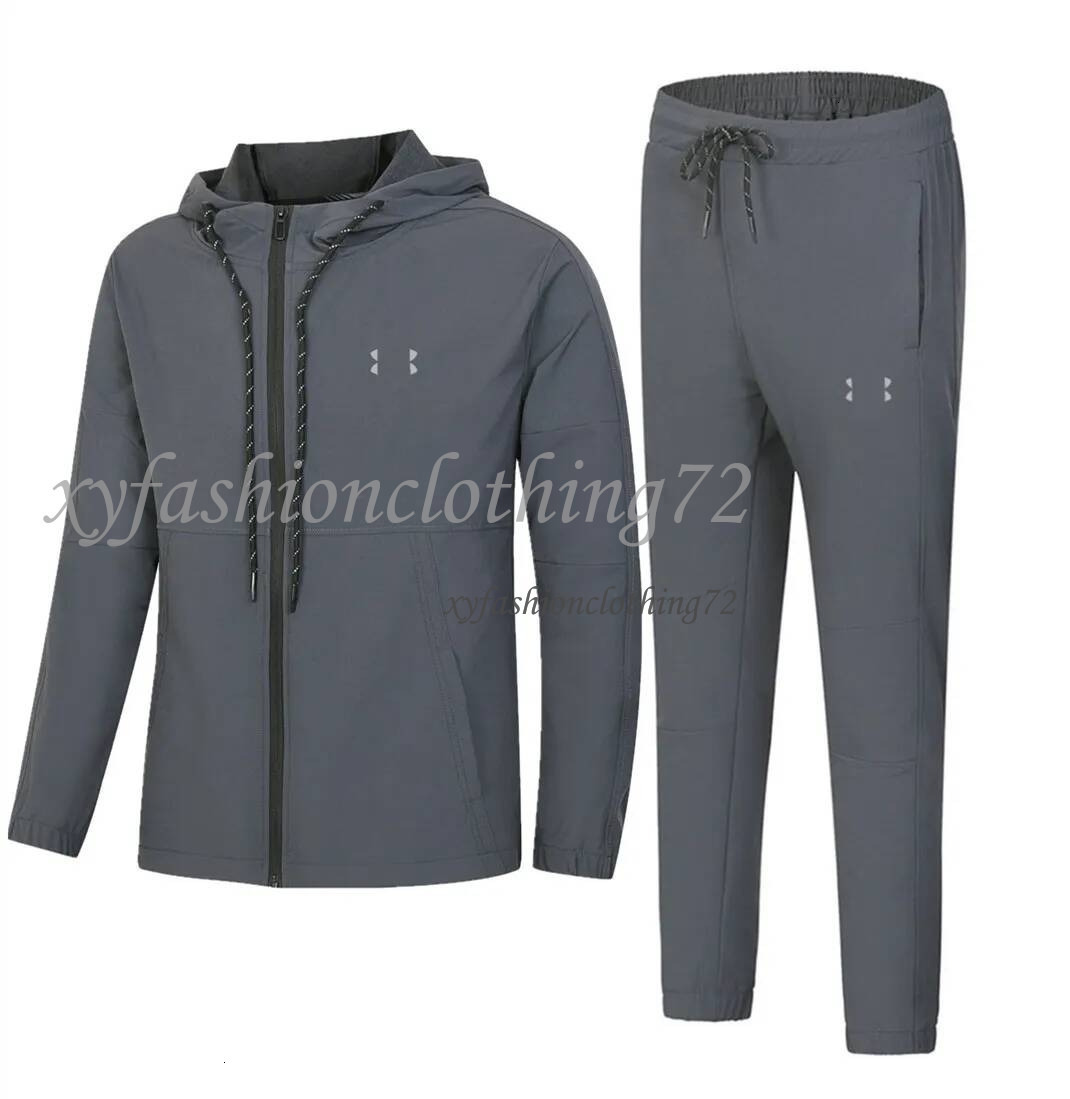 Men's Autumn/Winter under amour Tracksuits Sportwear Suit Brand Tech Zipper Hoodie Mens PulloverTraining Casual Sweatshirt Jogger Pants Set Sweatpants af 4d e3 fb fc