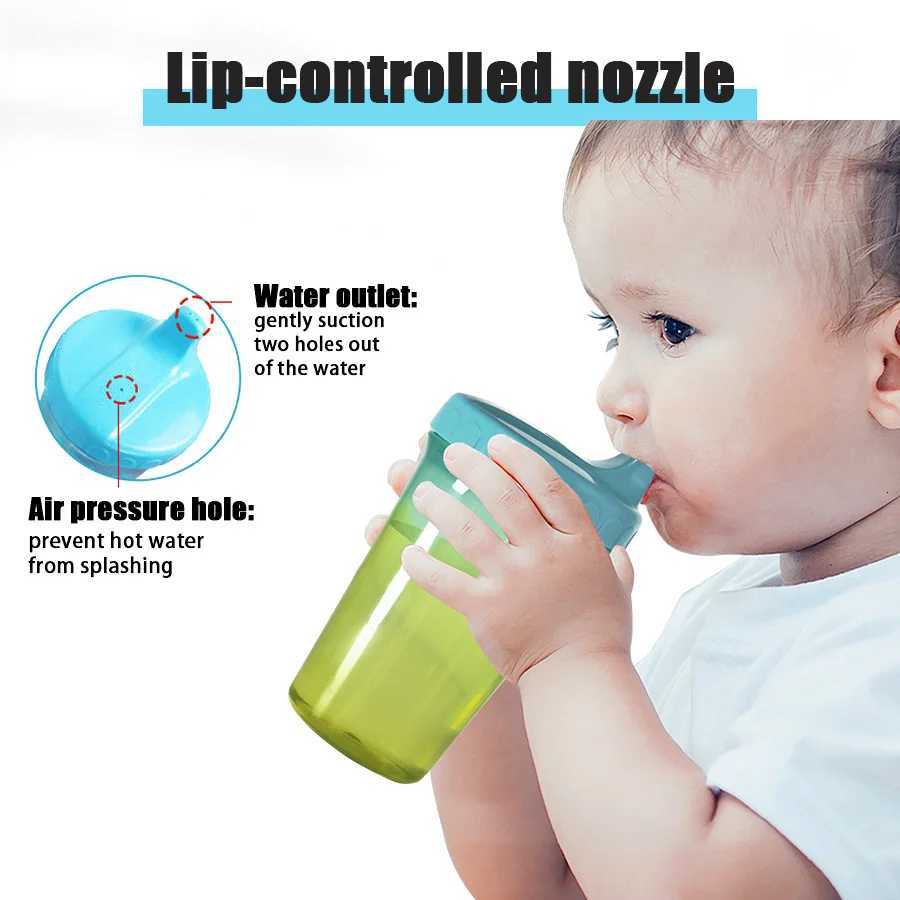 240ml Colorful Childrens Water Cup Portable Student Drinking Cup Drop-Proof and Leak-Proof Baby Learning Drinking Cup. X250806