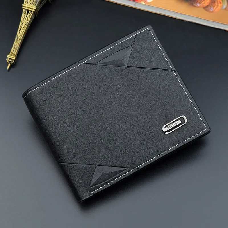Mens PU Leather Short Wallet Money Clip Multi-card Card Holder New Horizontal Wallet Coin Purse Gift For MenXJ250806