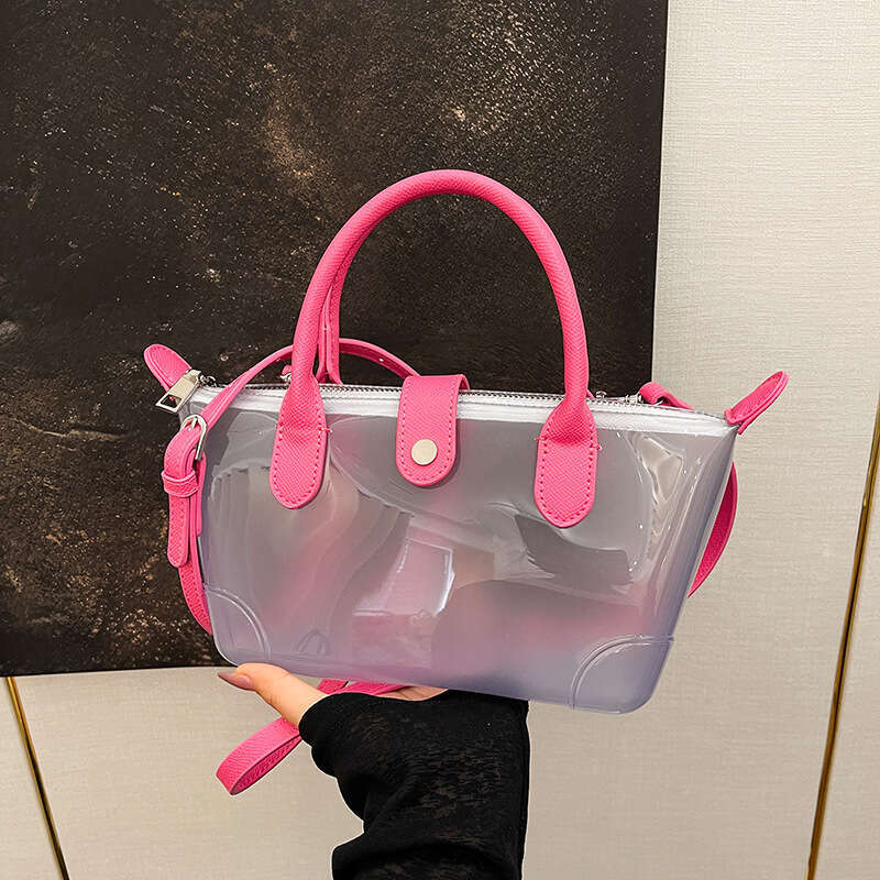 DHcollections 2025 Women's New Transparent Jelly Dumpling Trendy Fashion Handbag Casual Shoulder Crossbody Bag