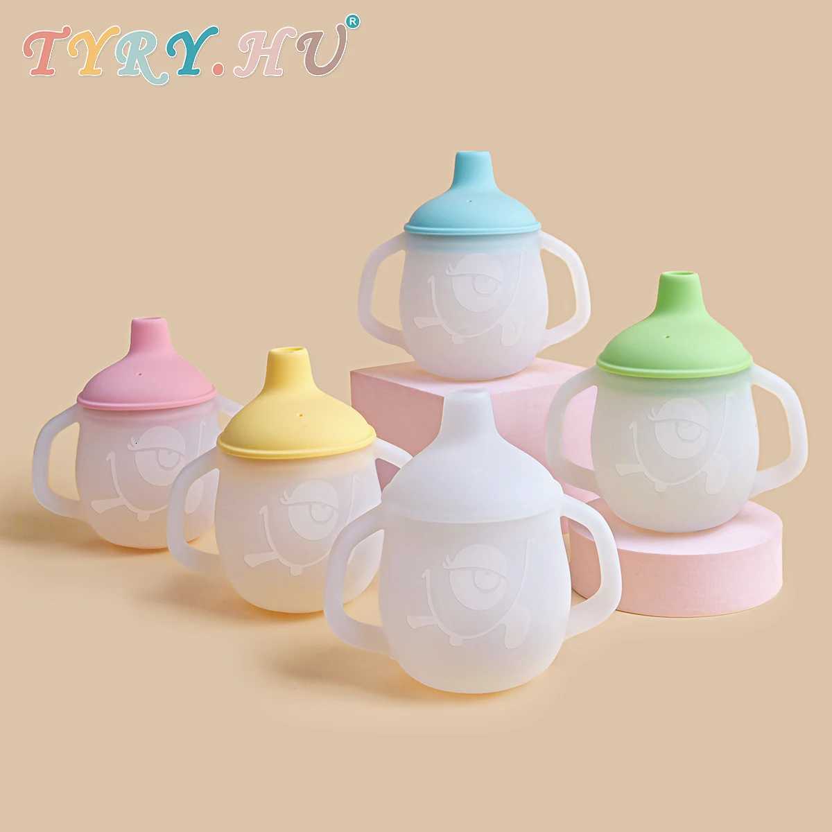 1PC Baby Silicone Sippy Cup and Training Cup for Baby Cup 150ml Soft Spout and Handles Unbreakable Easy Grip for Babies and Toddlers X250806